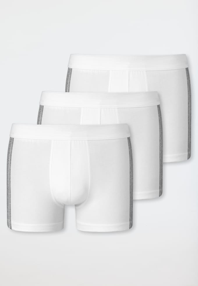 Shorts, set van 3, met strepen, wit - 95/5 10