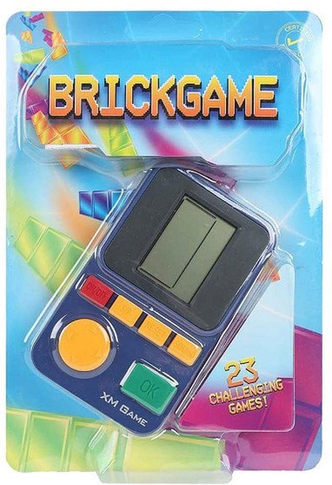 Brickgame retro spelcomputer 23 spellen 6,5x11cm speelgoed.