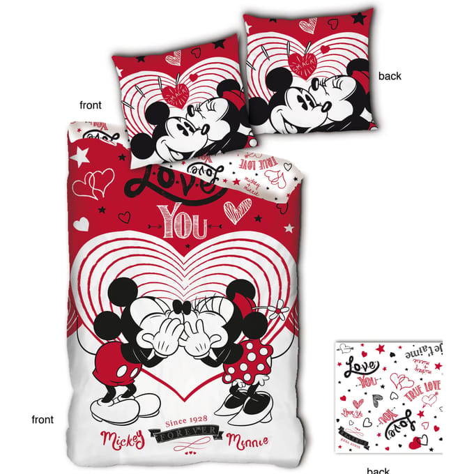 Disney Minnie Mouse Dekbedovertrek Love You- 140 x 200 cm - Polyester