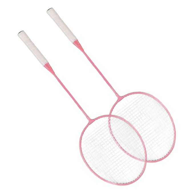 Ensemble de raquettes de badminton K1134 en alliage de fer fendu avec seau de rangement et sac de rangement pink