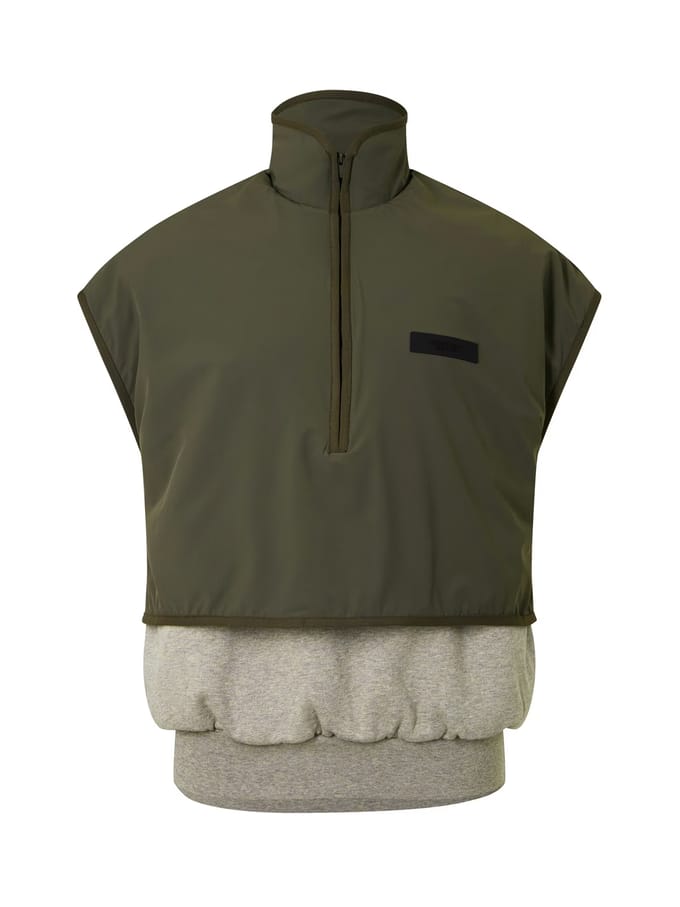 Essentials nylon fleece coltrui vest