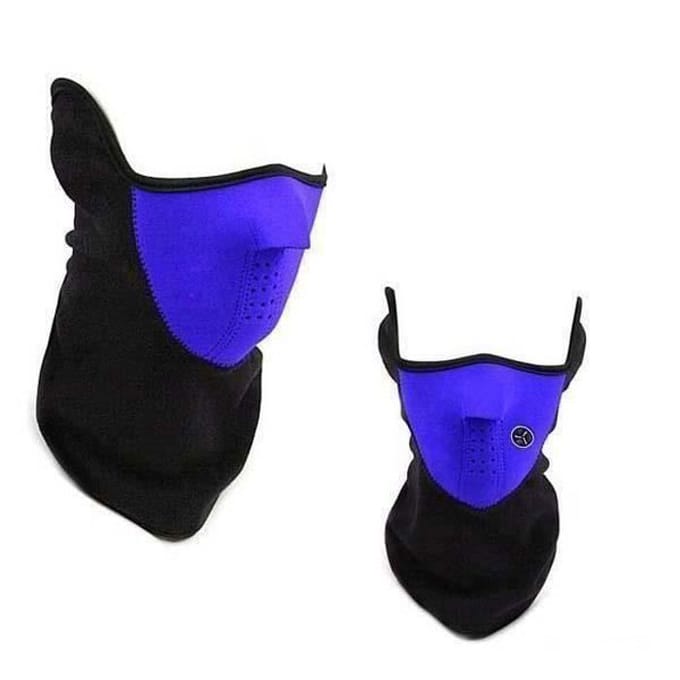 Masque d'équitation - C493E - Anti froid - Bleu - Vélo - Paintball bleu