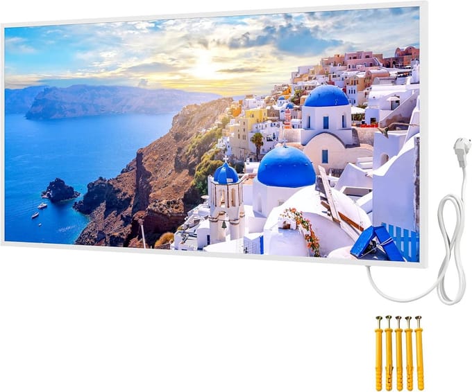 Infrarood Paneelverwarming met Frame en UV-Print - Wanddecoratie en Efficiënte Warmtebron - 120x60 cm