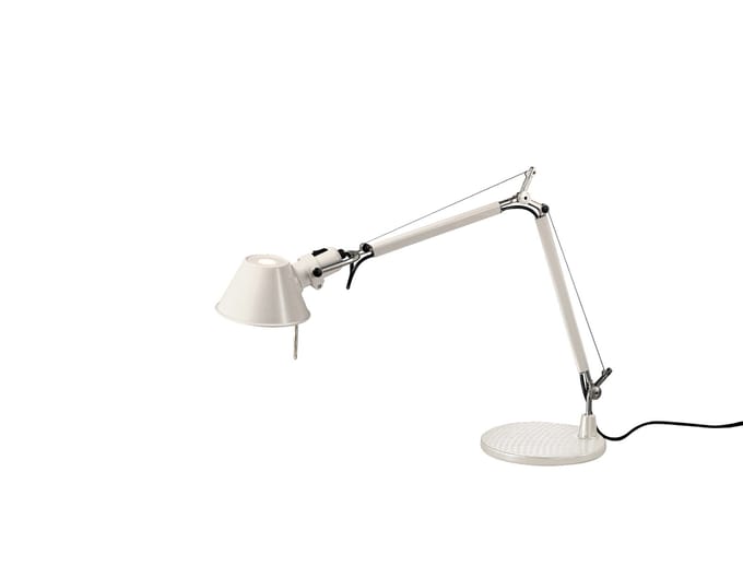Artemide Tolomeo Micro Bureaulamp Retrofit Gepolijst Wit