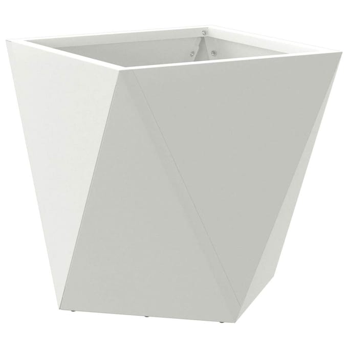 vidaXL Plantenbak Wit 30 x 30 x 30 cm Staal
