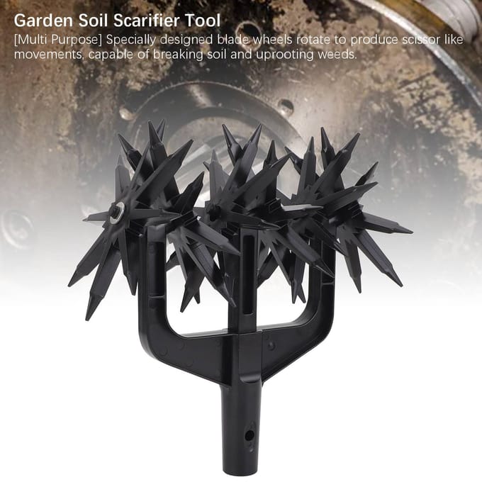 Tuinfrees met roterende cultivator van ABS-kunststof, handmatige grondbewerker, handfrees, tuingereedschap black