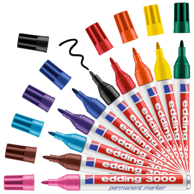 Viltstift edding 3000 rond lichtoranje 1.5-3mm