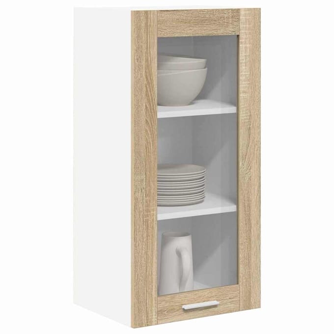 vidaXL Hangkast 2 pcs Sonoma Eik 40 x 31 x 80 cm Bewerkt hout