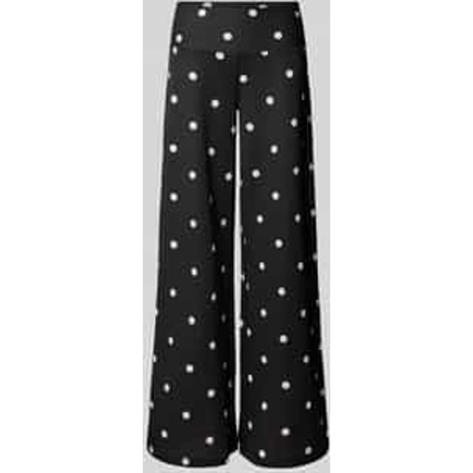wide leg broek van viscosemix met zijritssluiting