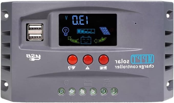 Solar Charge Controller - Zonnepaneel Regulator - Energie Beheer - MPPT Technologie - 12V 24V 50V - Grijs