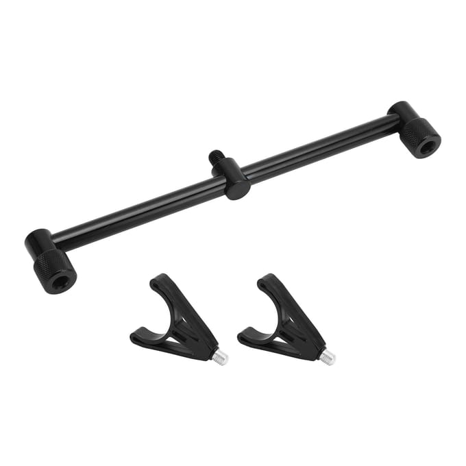 Support de Canne à Pêche à la Carpe Support Trépied Extérieur Support de Buzz Bars pour Canne à Pêche à la Carpe Noir(2 Têtes 25cm black