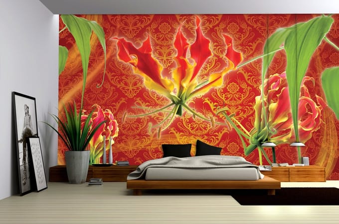 Flowers Floral Photo Wallcovering