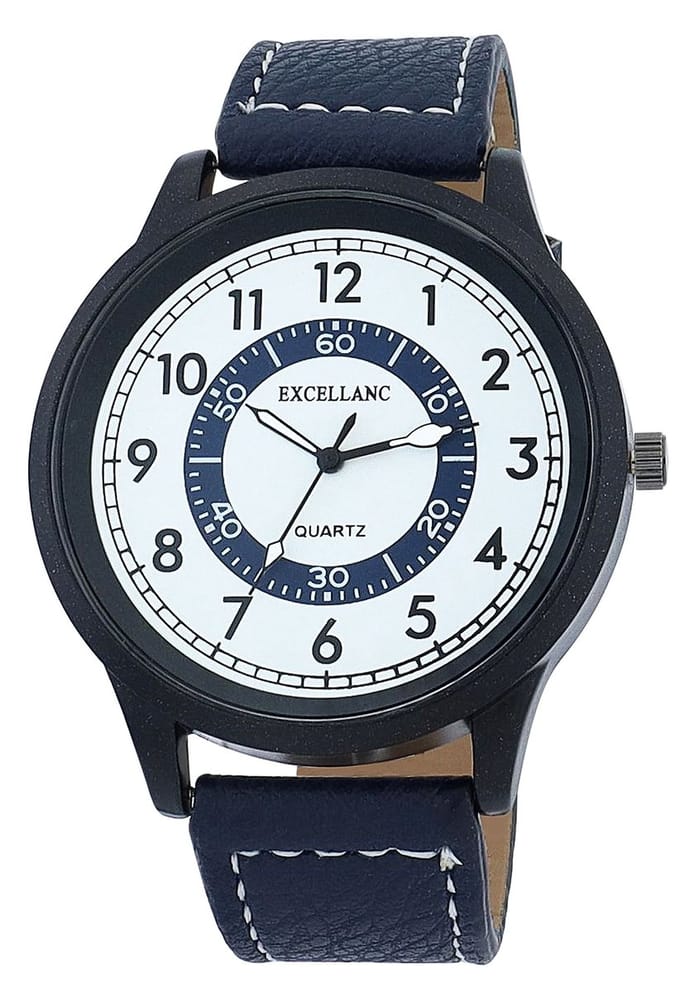 EXCELLANC Herenhorloge imitatieleer Mineralglas
