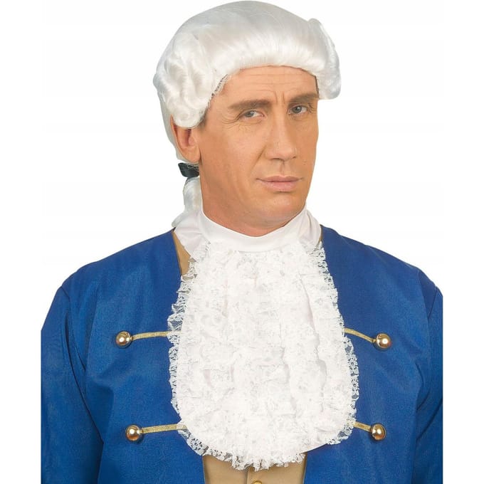 Widmann Rechter jabot - wit - kant - kraag - rechter verkleedaccessoires
