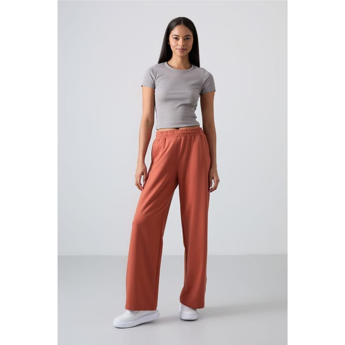 Brede Leggen Joggingbroek met Elastische Taille