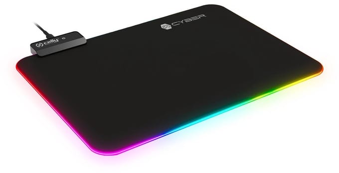 Celly Cyberpad - RGB Gaming muismat - LED mouse pad - Zwart
