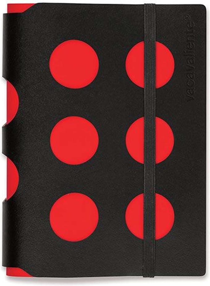Vacavaliente - Notitieboek A5 Multi Dots - Gerecycled Leer - Oranje