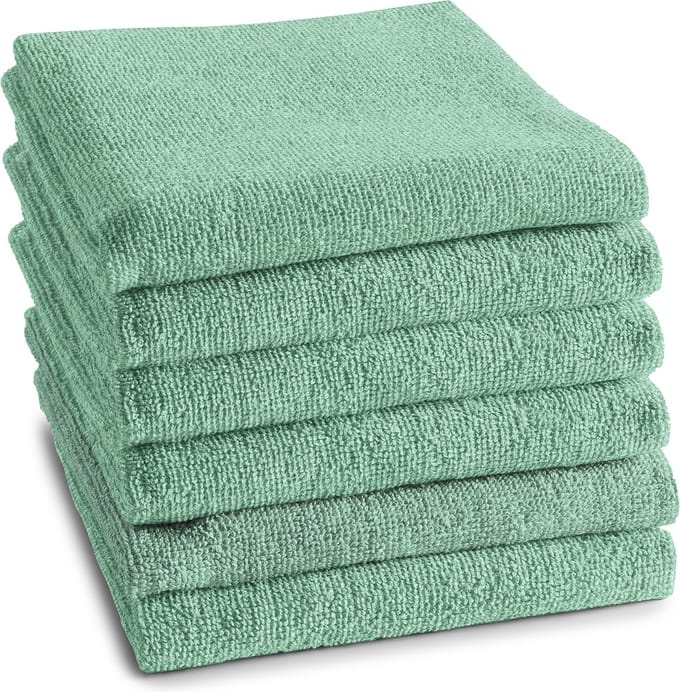DDDDD - 6x Keukendoek - Logo - 50x55 cm - Pastel Groen - Set van 6 stuks