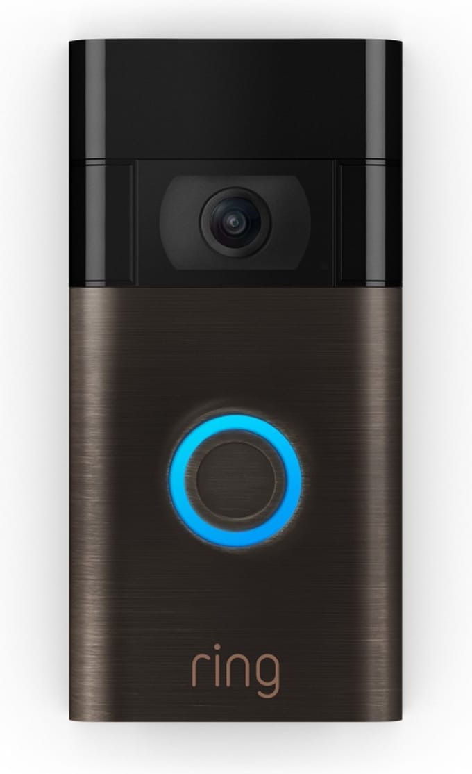 Ring Video Deurbel (2de generatie) - Batterij - 1080p HD-video - Venetiaans Brons