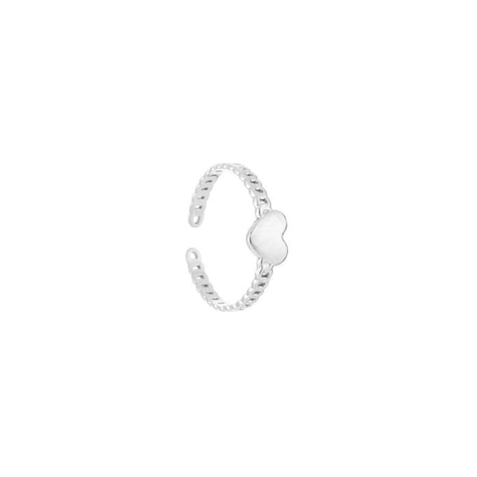 Bijoutheek Ring (Sieraad) Chain Hart Zilver (One Size)