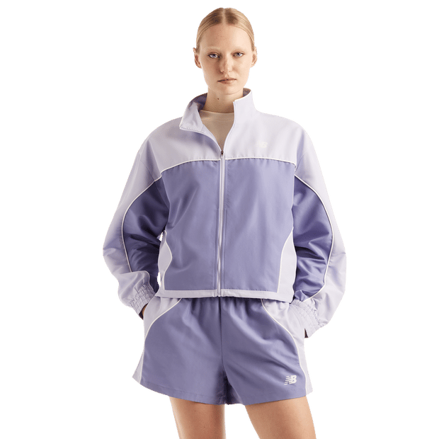 New Balance Trackside Jassen Dames - Paars - Maat S - Poly Jersey