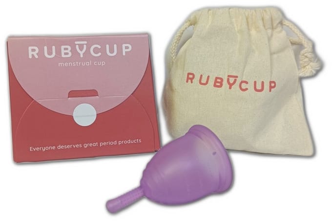 Ruby Cup Menstruatiecup – Herbruikbaar – Medisch Siliconen – 100% Vegan - Duurzaam & Comfortabel - small - Paars