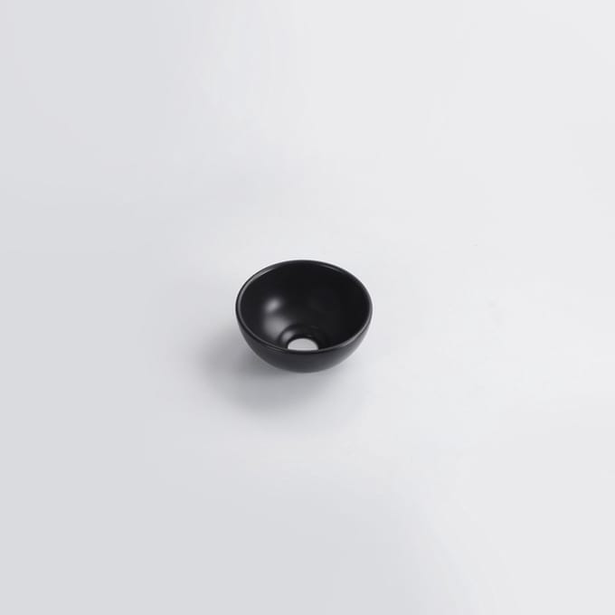 QeramiQ Dely Waskom - 20x20x9cm - rond - keramiek - mat zwart