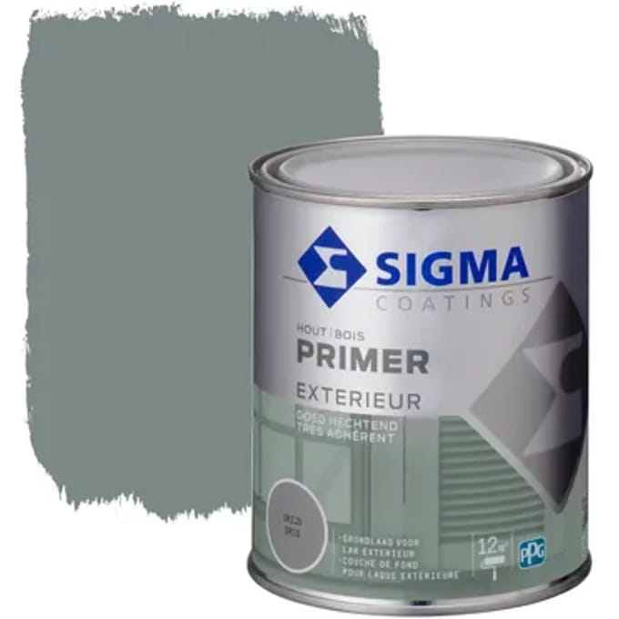 Sigma Exterieur Grondverf - Buitenhout - Grijs - 750ml