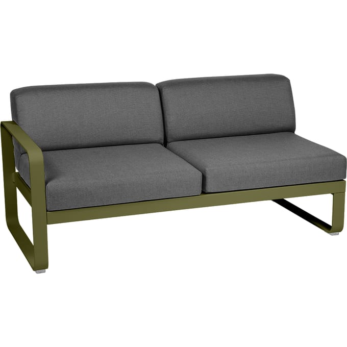 Fermob BELLEVIE 2 zits module links - D3 Pesto - A3 grafietgrijs