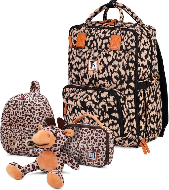 Brisby Luiertas Original - Leo - Kinderrugzak - 1.5L kinderlunchtas Giraffe