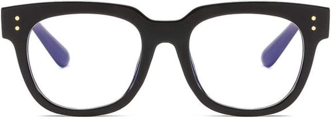 Blauw Licht Bril - Computer Bril - Ogen Beschermen - Groot Frame - Unisex - Zwart