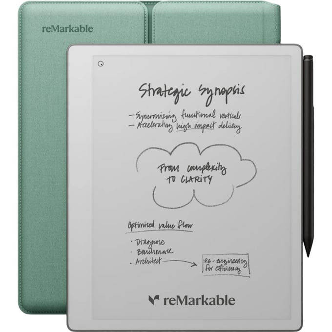reMarkable Paper Pure met Sleeve Groen