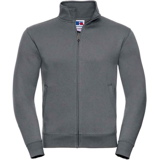 Russell Heren Authentiek Sweatjack (Convoy Grijs Effen)