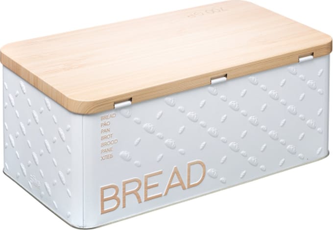 5five Scandinavische Broodopslagdoos - Wit, 17 x 31 x 13 cm