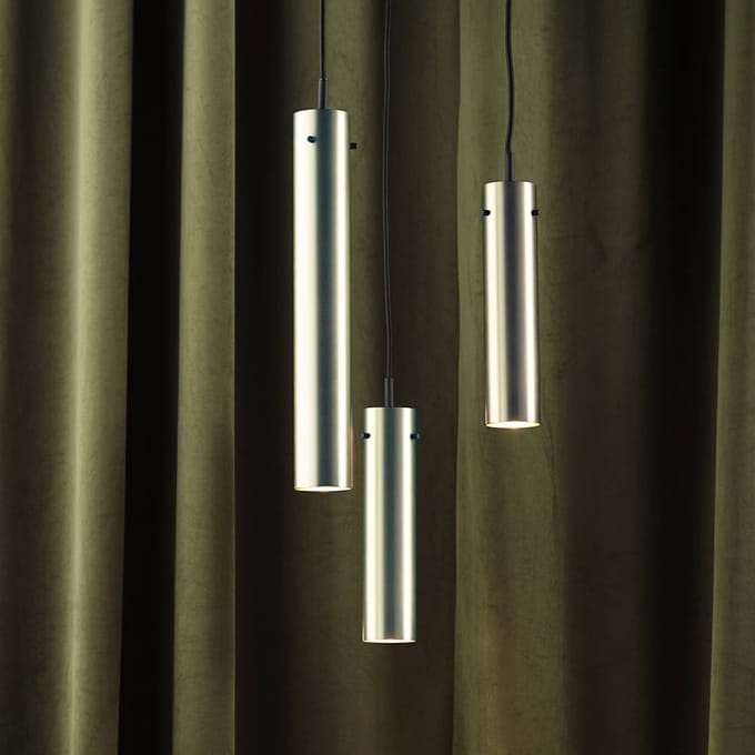 FRANDSEN hanglamp FM2014, staal, gepolijst, hoogte 36 cm
