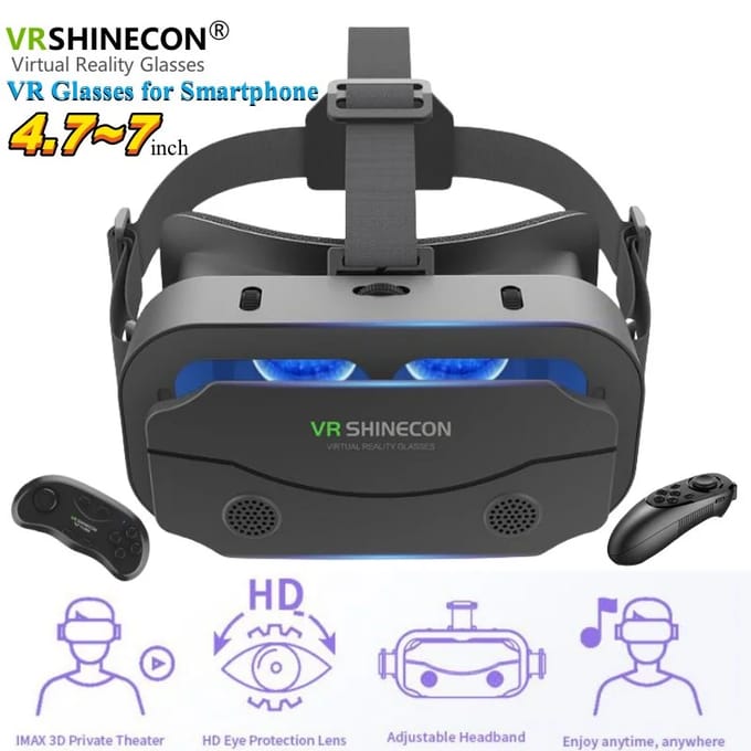 G15 IMAX gigantisch scherm Virtual Reality-bril HD 3D-film Google kartonnen doos VR-helm voor 4,7-7 "telefoon, ondersteuning voor game-joystick