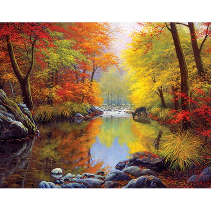 5D bricolage diamant peinture « automne » diamant brodé point de croix strass 20X30CM yellow
