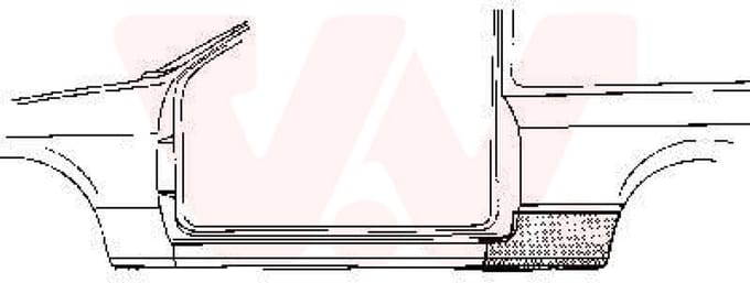 Van Wezel - ACHTER SCHERM VOOR OPEL KADETT D 1979-1984 ARC127878VWAN