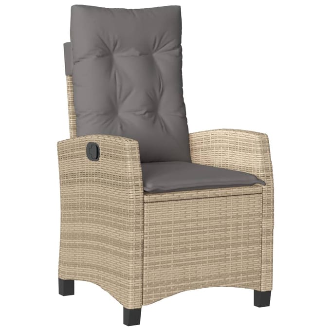 vidaXL - 5-delige - Tuinset - met - kussens - poly - rattan - beige