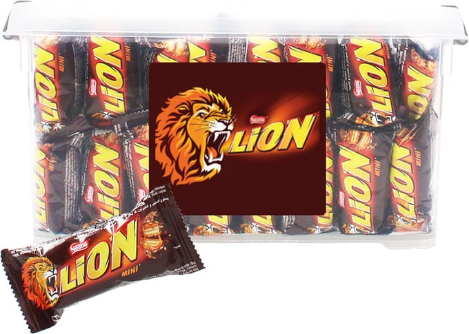 Lion mini chocolade - individueel verpakt in herbruikbare box - 1400g