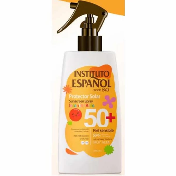 Instituto Español Spray Solaire Enfants Spf50+ 300ml Peau Sensible orange