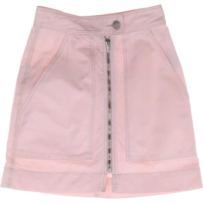 Isabel Marant minirok met ritssluiting aan de voorkant in roze katoen