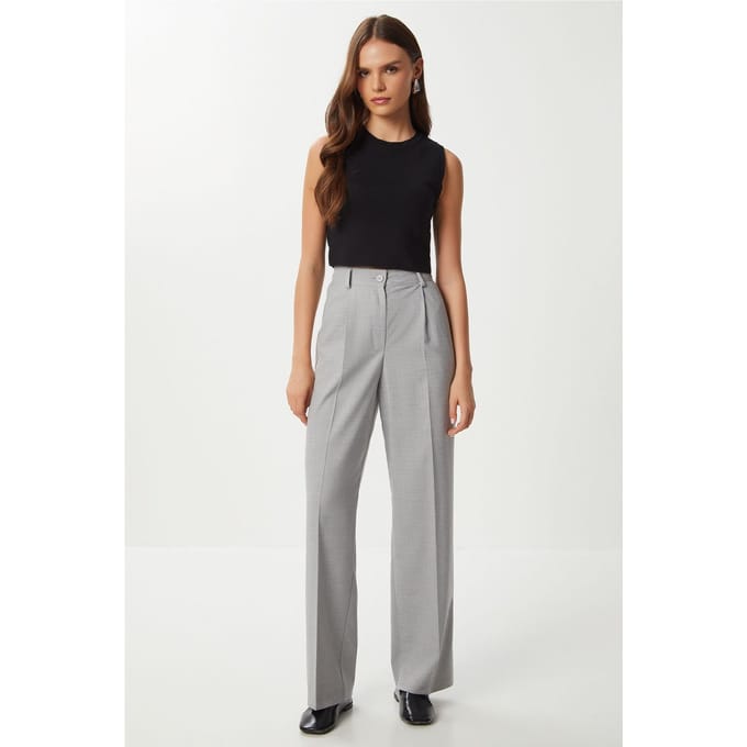 Gestrikte Rechte Pantalon