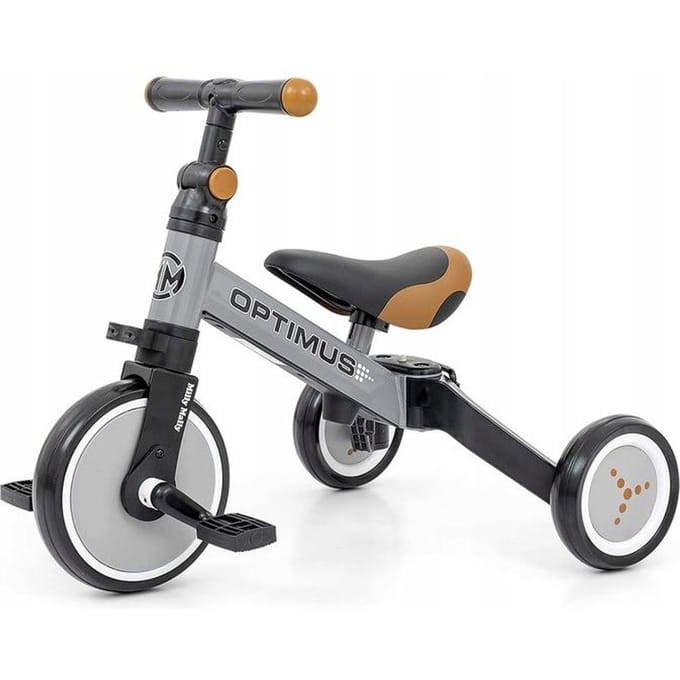 Milly Mally Optimus 3-in-1 driewieler grijs - Kinderdriewieler