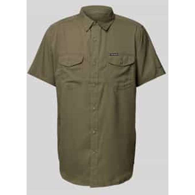Short Sleeve Button-Up Shirt with Pockets for Outdoor Activities -