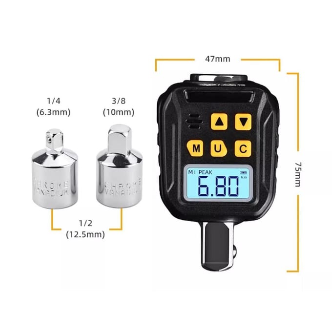 Digitale koppelmeter Digitaal display met achtergrondverlichting Sleutelkoppeltester Twee werkmodi instelbaar ATE-135 zwart