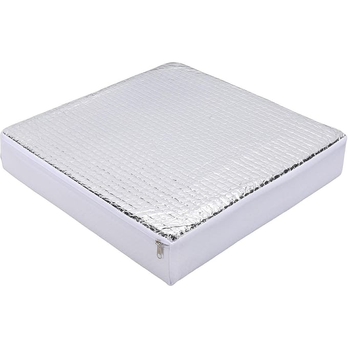 RV Dakraam Isolator 3 Lagen Structuur Antislip RV Ventilatie Isolator en Dakraam Afdekking met Reflecterend Oppervlak voor 14 white