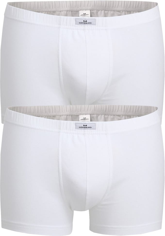 Gotzburg heren boxer normale lengte (2-pack) - wit