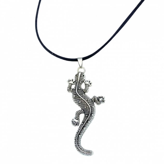 Ketting krokodil zilverkleur 45 cm - Charme Bijoux