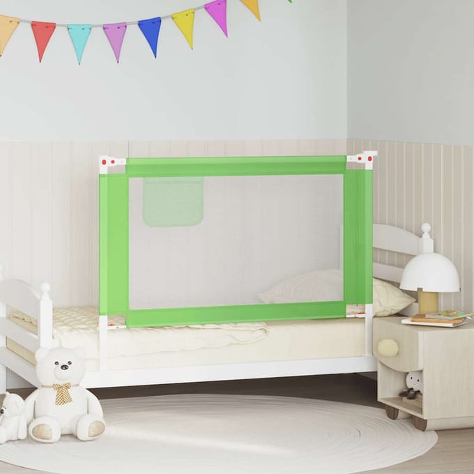 vidaXL Bedhekje peuter 120x25 cm stof groen